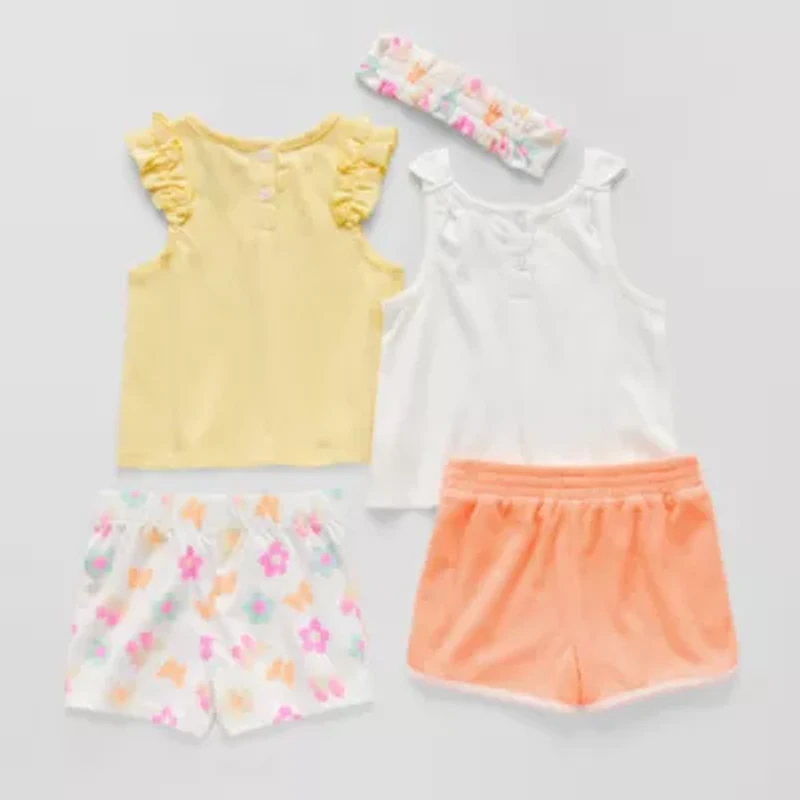 Little Lass Baby Girls 5-pc. Short Set