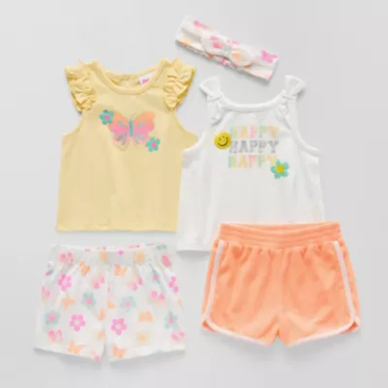 Little Lass Baby Girls 5-pc. Short Set