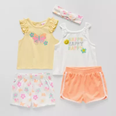 Little Lass Baby Girls 5-pc. Short Set