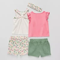 Little Lass Baby Girls 5-pc. Short Set