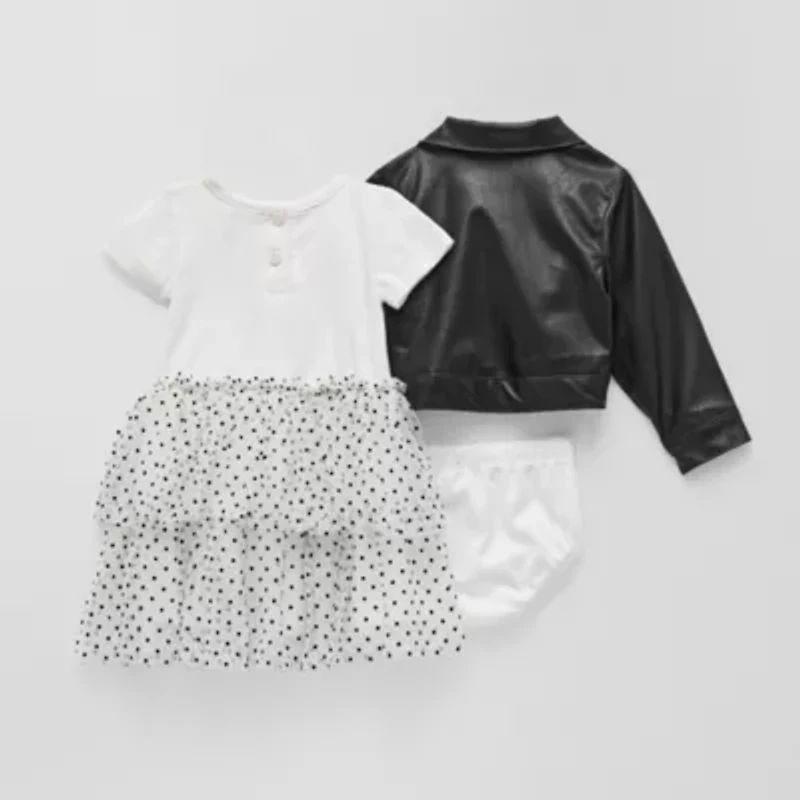 Little Lass Baby Girls 3-pc. Jacket Dress