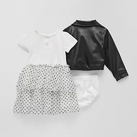 Little Lass Baby Girls 3-pc. Jacket Dress