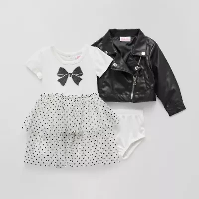Little Lass Baby Girls 3-pc. Jacket Dress
