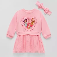 Disney Baby Girls Long Sleeve Princess Sweater Dress