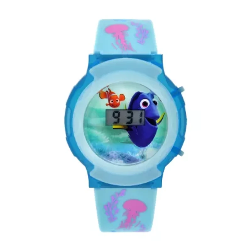 Disney Finding Dory Finding Nemo Marvel Girls Digital Blue Strap Watch Fdo3054jc
