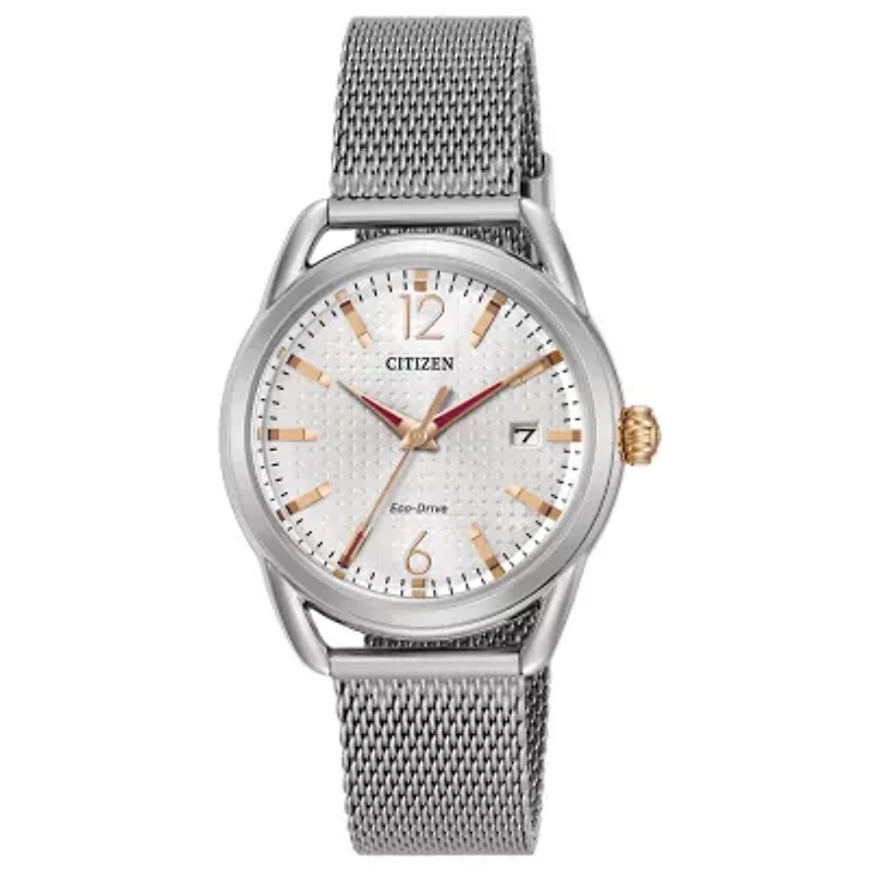 Citizen Womens Silver Tone Stainless Steel Bracelet Watch Fe6081-51a