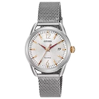 Citizen Womens Silver Tone Stainless Steel Bracelet Watch Fe6081-51a