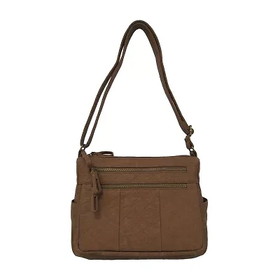 Bueno of California Medium Double Zip Crossbody Bag