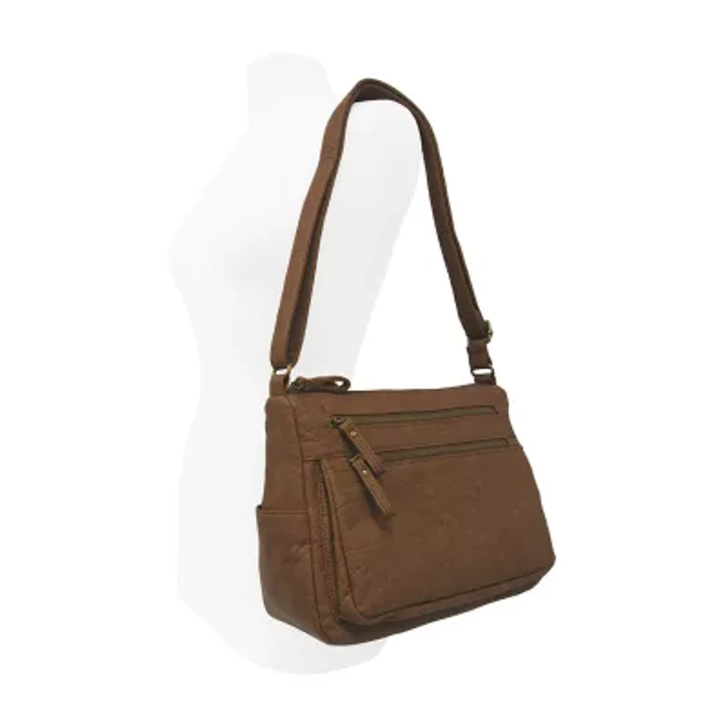 Bueno of California Medium Double Zip Crossbody Bag