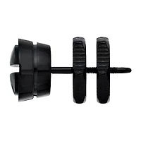 Mens Stainless Steel & Black IP Stud Earring