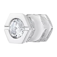Mens Cubic Zirconia Stainless Steel Stud Earring