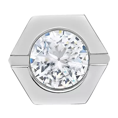 Mens Cubic Zirconia Stainless Steel Stud Earring