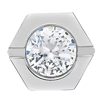 Mens Cubic Zirconia Stainless Steel Stud Earring