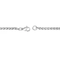 Mens Stainless Steel 20" Wheat Chain Necklace