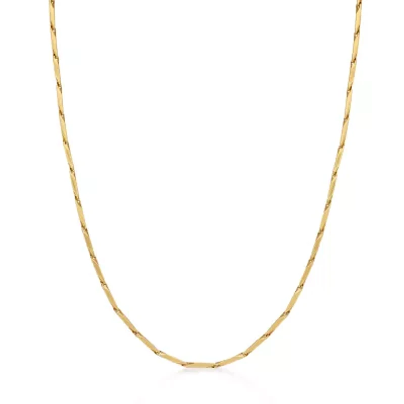 Mens Stainless Steel & Gold-Tone IP 22" 2mm Link Chain
