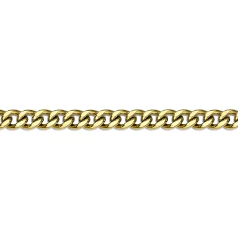 Mens Stainless Steel & Gold-Tone IP 9" 12mm Chunky Curb Bracelet