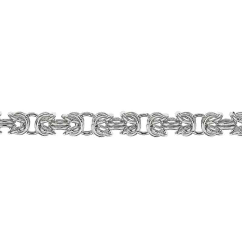Mens Stainless Steel 24" 7mm Byzantine Chain