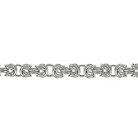Mens Stainless Steel 24" 7mm Byzantine Chain