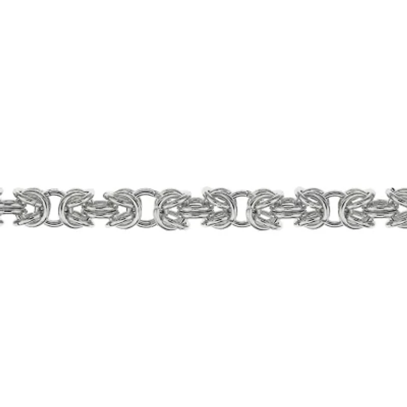 Mens Stainless Steel 18" 7mm Byzantine Chain