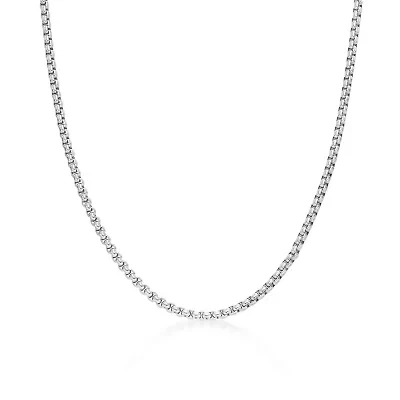 Mens Stainless Steel Inch Box Chain Necklace
