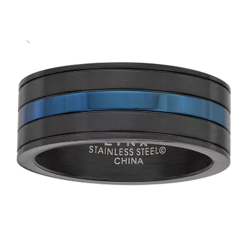 "Thin Blue Line" Mens 9M Stainless Steel Band