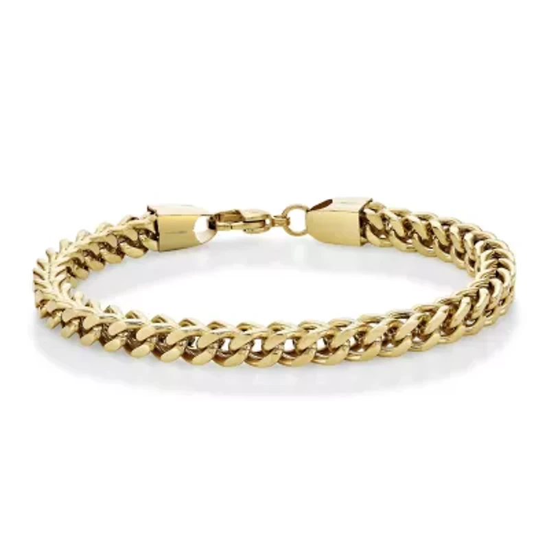 Mens Sterling Silver 9 1/2 Inch Solid Wheat Chain Bracelet