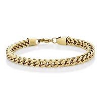 Mens Sterling Silver 9 1/2 Inch Solid Wheat Chain Bracelet
