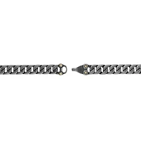 Mens Stainless Steel 8 1/2 Inch Solid Curb Chain Bracelet