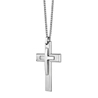 Mens Cross 24 Inch Pendant Necklace