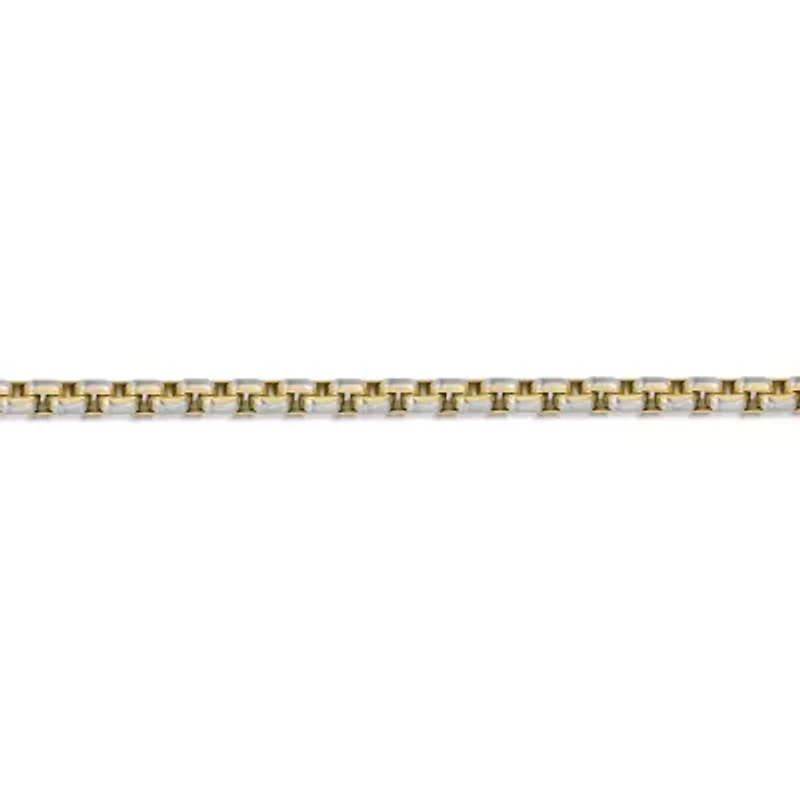 Mens Stainless Steel 8 1/2 Inch Solid Box Chain Bracelet