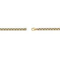 Mens Stainless Steel 8 1/2 Inch Solid Box Chain Bracelet