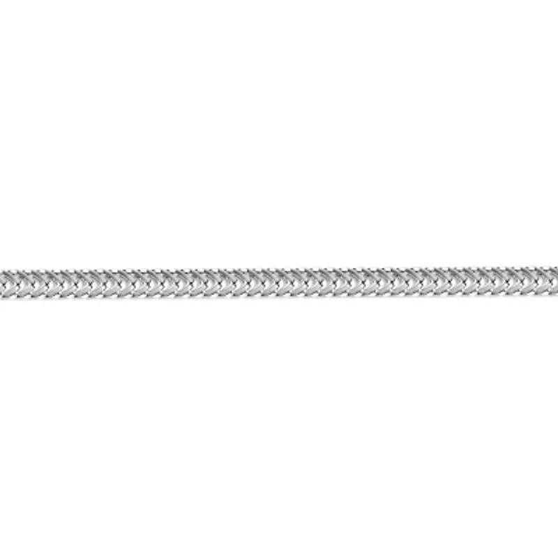 Mens Stainless Steel 8 1/2 Inch Solid Herringbone Chain Bracelet