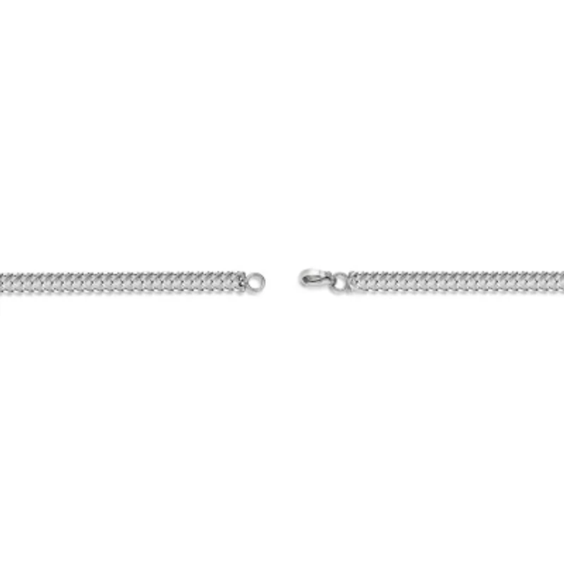 Mens Stainless Steel 8 1/2 Inch Solid Herringbone Chain Bracelet