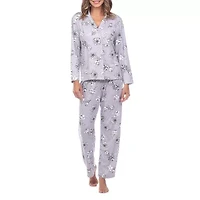 White Mark Womens Long Sleeve 2-pc. Pajama Sets