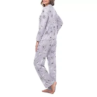 White Mark Womens Long Sleeve 2-pc. Pajama Sets