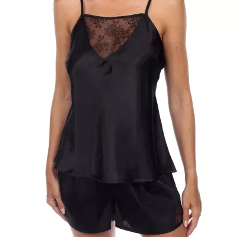 White Mark Womens Square Neck Sleeveless 2-pc. Pajama Sets