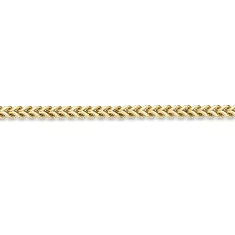 Mens Sterling Silver 9 1/2 Inch Solid Wheat Chain Bracelet