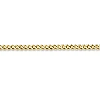 Mens Sterling Silver 9 1/2 Inch Solid Wheat Chain Bracelet