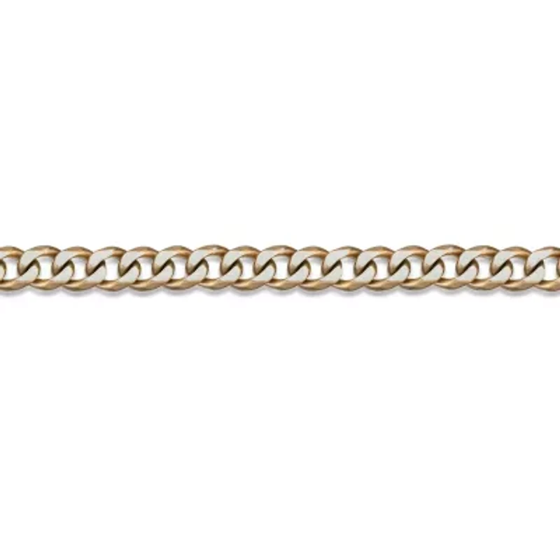 Mens Stainless Steel 9 Inch Solid Curb Chain Bracelet