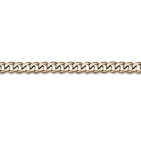 Mens Stainless Steel 9 Inch Solid Curb Chain Bracelet