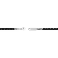 Mens Black Hematite Stainless Steel Wrap Bracelet