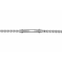 Mens Stainless Steel 8 1/2 Inch Solid Box Chain Bracelet
