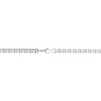 Mens Stainless Steel 8 1/2 Inch Solid Box Chain Bracelet