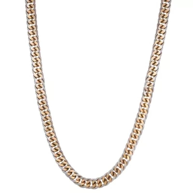 Mens Stainless Steel 24 Inch Curb Chain Necklace