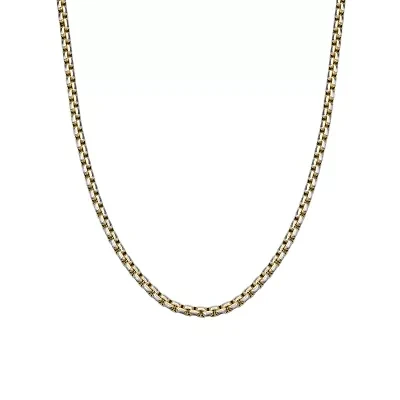 Mens Stainless Steel 24 Inch Box Chain Necklace