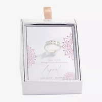Sparkle Allure Birthstone Womens 2MM Red Cubic Zirconia Pure Silver Over Brass Band