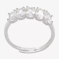 Sparkle Allure Birthstone Womens 2MM Red Cubic Zirconia Pure Silver Over Brass Band