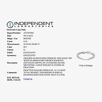 I Said Yes (H-I / I1) 1/10 CT. T.W. Lab Grown White Diamond Sterling Silver or 14K Gold Over Wedding Band