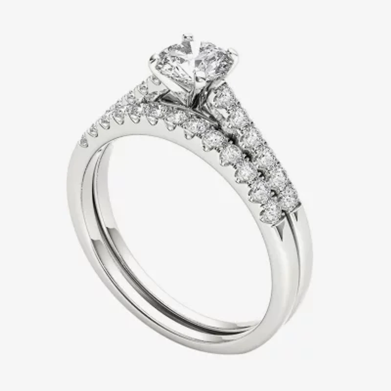 CT.T.W. Natural Diamond 10K White Gold Bridal Ring Set