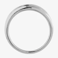 Mens 1/4 CT. T.W. Natural White Diamond 10K White Gold Wedding Band